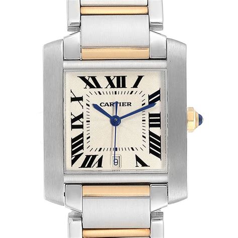 cartier tank gold and steel|cartier tank gold men's.